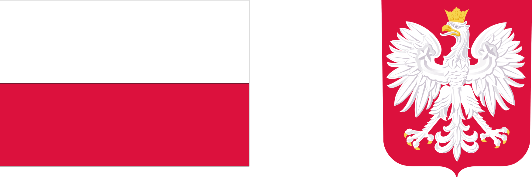 Grafika przedstawia Flagę i Godło RP